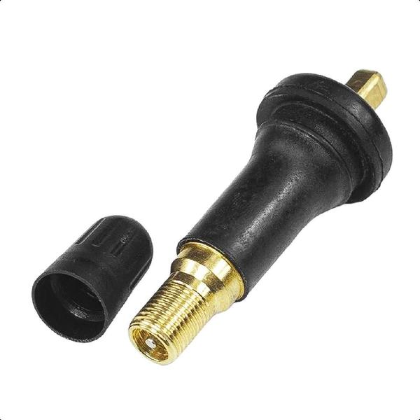 Imagem de Kit 100 Bicos Pito Válvula Para Pneu Roda Sem Câmara Tr-413 Com Sensor Tpms Verificar Pressão PSI