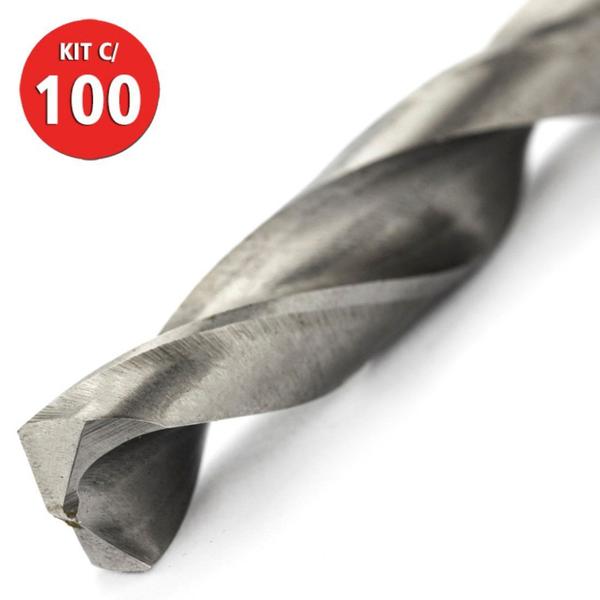 Imagem de Kit 100 Broca Aço Rápido 4mm Beltools