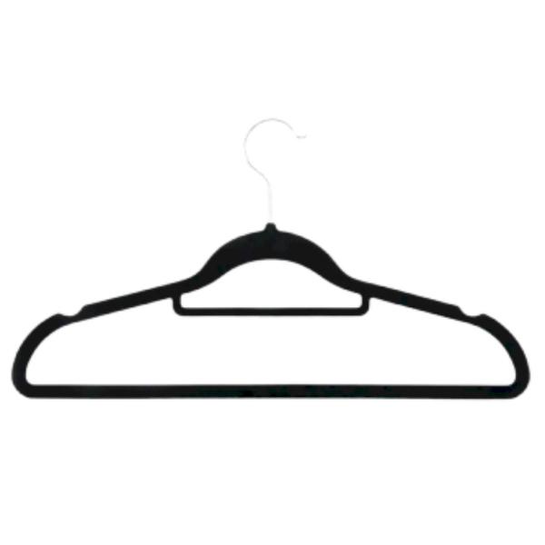 Kit 100 Cabides Adulto Veludo com Gancho Cromado - Up Manequim Imagem de Kit 100 Cabides Adulto Veludo com Gancho Cromado