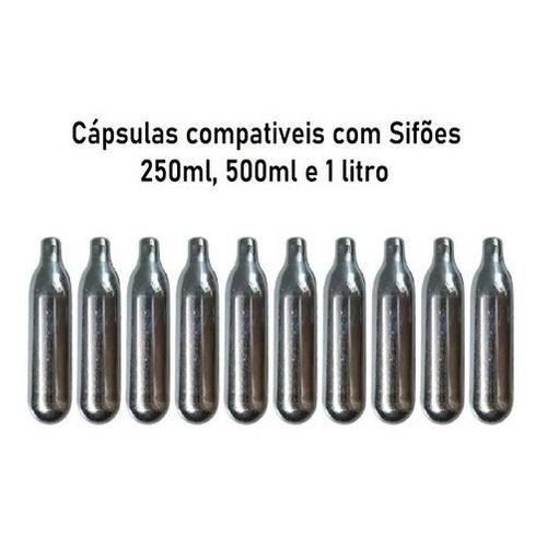 Imagem de Kit 100 Capsulas de Gás para Garrafa Sifão de Chantilly, Moscou Mule