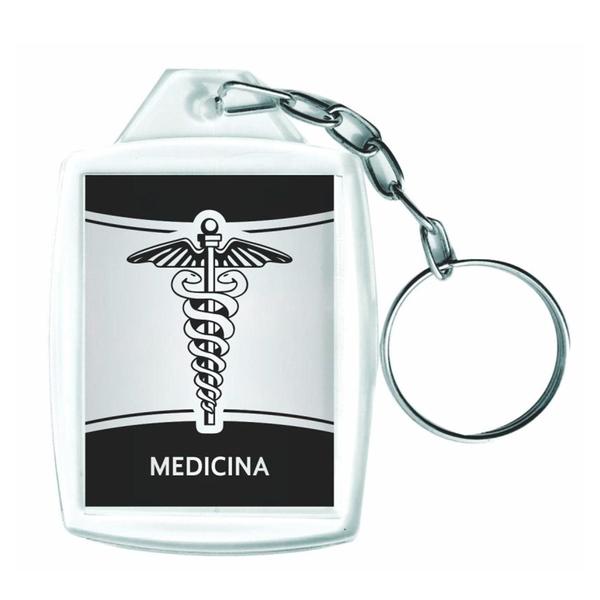 Imagem de Kit 100 Chaveiros Acrílicos 3x4 Para Festas Formaturas Evento Medicina