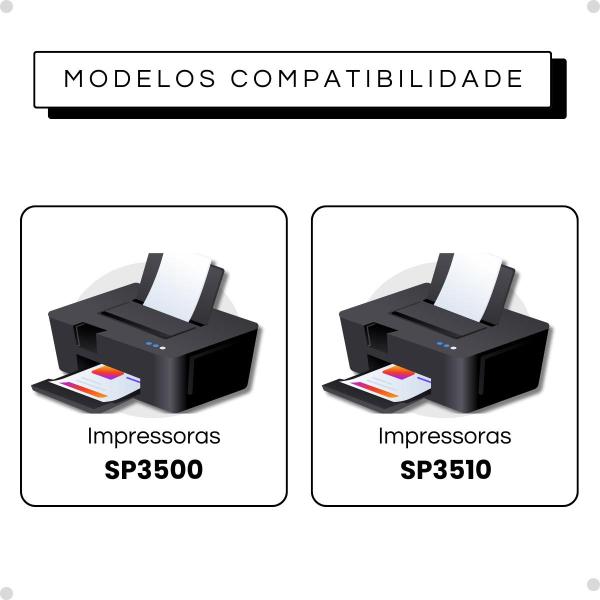 Imagem de Kit 100 Chip Cartucho Toner Compativel Ricoh Sp3500 Sp3510