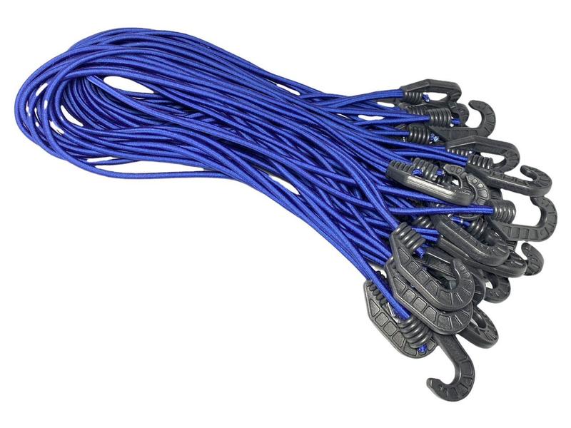 Imagem de Kit 100 Extensor Elástico Para Lona Caminhão 40cm Azul