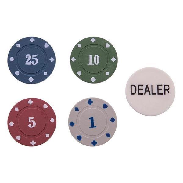 Imagem de Kit 100 Ficha Poker Profissional Poker Chips + Ficha Dealer