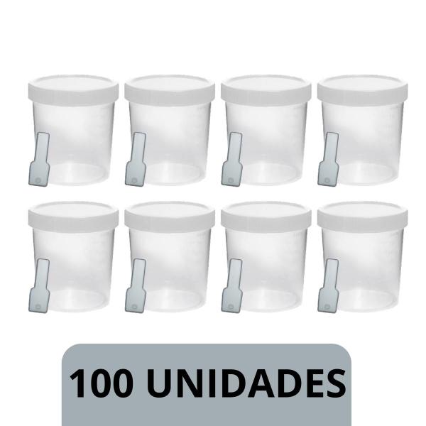 Imagem de Kit 100 Frasco Coletor Universal Não Estéril 80ml Pá
