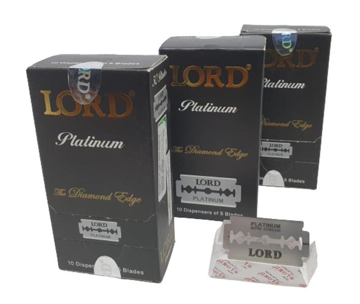 Imagem de Kit 100 Lâminas De Barbear Lord Diamond Edge Original Jc-020