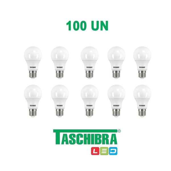 Imagem de Kit 100 Lâmpadas Bulbo Led Taschibra TKL60 9W E27 Autovolt 100-240V