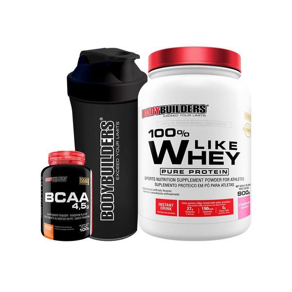 Imagem de Kit 100% Like Whey 900G+ Bcaa 100G Tangerina