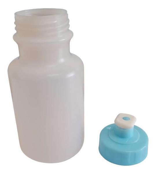 Imagem de Kit 100 Mini Garrafinha Squeeze 300ml Plástico Transparente