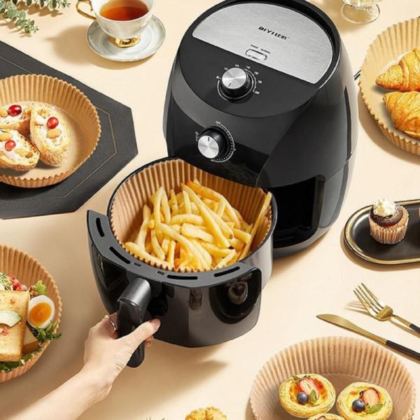 Imagem de Kit 100 Papel Absorvente para Air Fryer Descartável