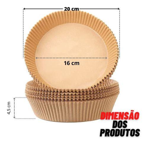 Imagem de Kit 100 Papel Forro Air Fryer Antiaderente Descartavel