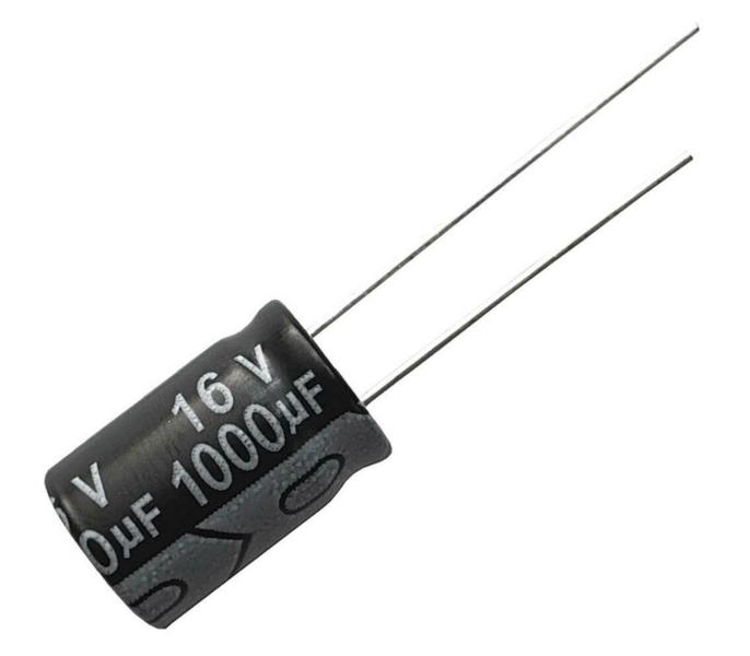 Imagem de Kit 100 pçs - capacitor eletrolitico 1000x16v - 1000uf x 16v