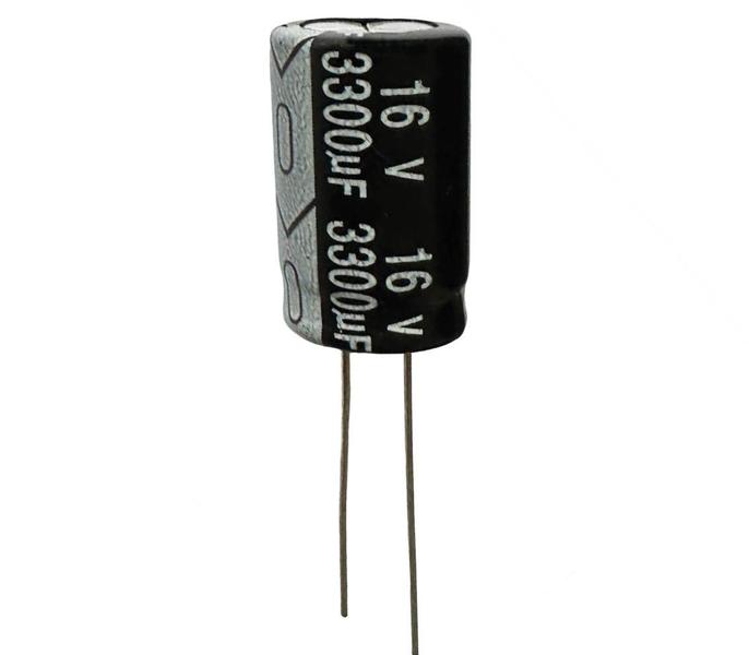 Imagem de Kit 100 pçs - capacitor eletrolitico 3300x16v - 3300uf x 16v