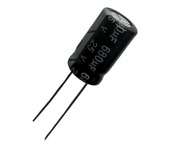 Imagem de Kit 100 pçs - capacitor eletrolitico 680x25v - 680uf x 25v