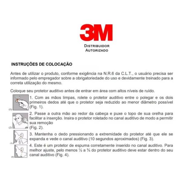 Kit 100 Prs Protetor Auricular Plug Espuma S/ Cordão 3m 1100 - 3m Do Brasil Imagem de Kit 100 Prs Protetor Auricular Plug Espuma S/ Cordão 3m 1100