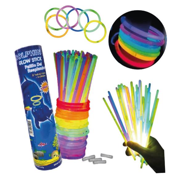Kit 100 Pulseiras Neon Balada Brilho Fluorescente Festa - Ljk Variededes Imagem de Kit 100 Pulseiras Neon Balada Brilho Fluorescente Festa