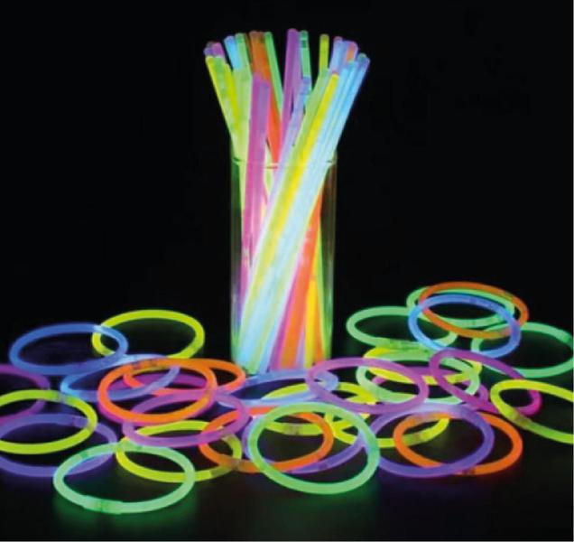 Imagem de Kit 100 Pulseiras Neon Balada Brilho Fluorescente Festa