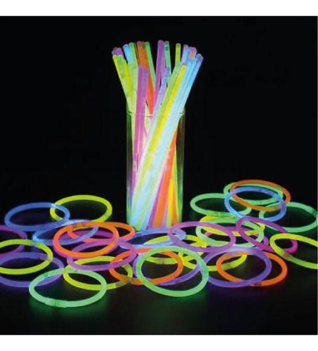 Imagem de Kit 100 Pulseiras Neon Festa Balada Brilho Fluorescente Led