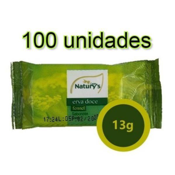 Imagem de Kit 100 Sabonete 13G Erva Doce Hotel Motel Pousada Airb