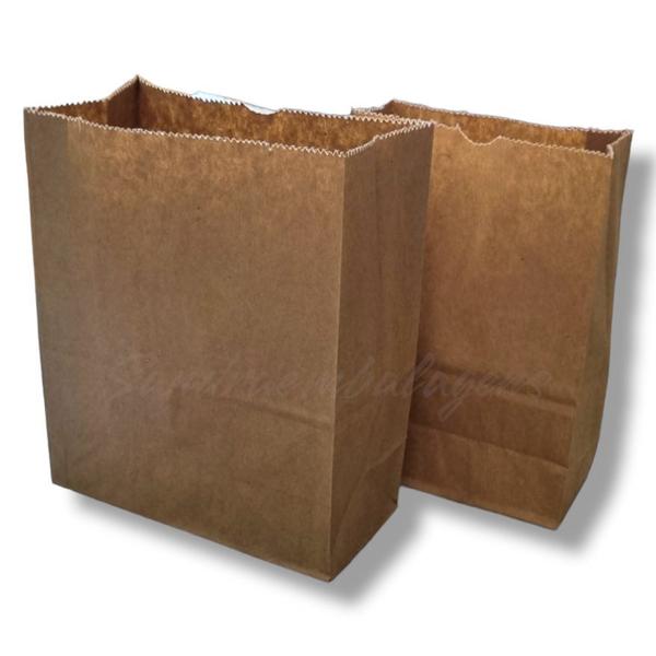 Imagem de Kit 100 Sacos de Papel Kraft 15x20x7 - Resistentes e Sustentáveis para Delivery e Produtos Compactos