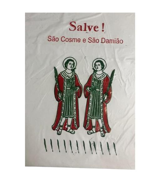 Imagem de Kit 100 Sacos de Plástico Festa Cosme e Damião 16X24