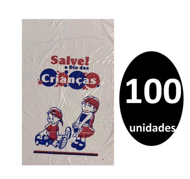 Imagem de Kit 100 Sacos De Plástico Salve O Dia Das Crianças 16X24