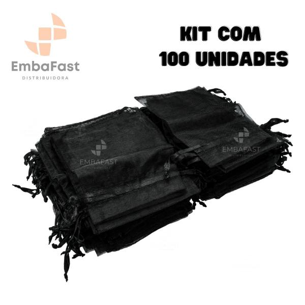 Imagem de Kit 100 Saquinho Organza 10x15 Saco Lembrancinha Festa Cores Embalagem Embrulho Bijuteria Joia Presente Tule