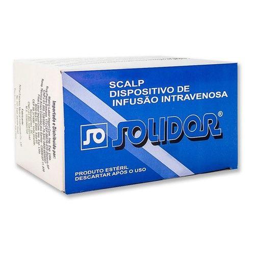 Imagem de Kit 100 Scalp Intravenoso Estéril Descartável para infusão 25G Laranja Solidor