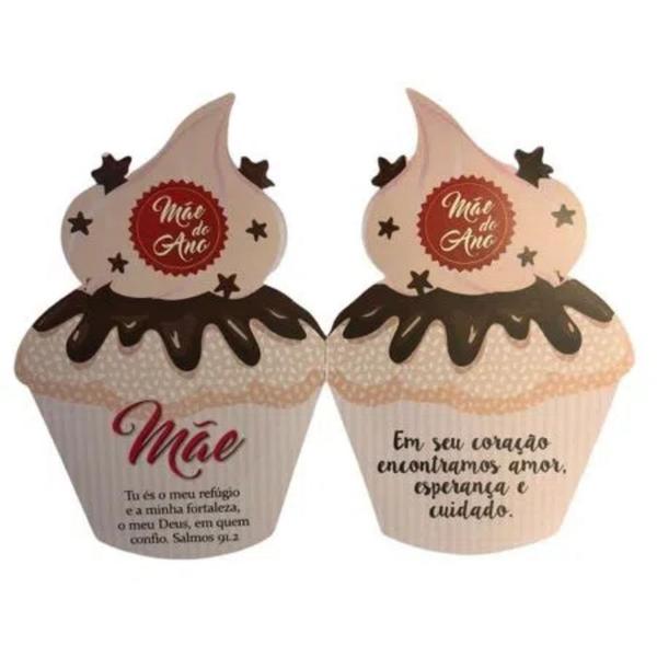 Imagem de Kit 100 Unidades Cartão Mãe - Cupcake Estrela