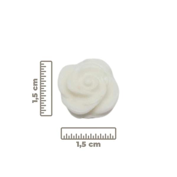 Imagem de Kit 100 Unidades Mini Sabonete Artesanal Rosa Flor 1,5 cm