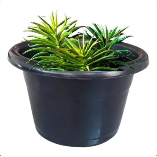 Imagem de Kit 100 Vasos Pote 12 Para Plantas Suculentas Violetas Preto