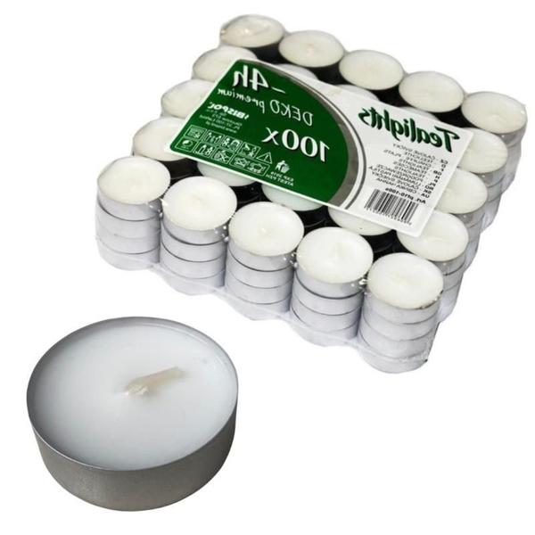Kit 100 Velas Rechaud Difusor Flutuante Foundue Branca - Meta Atacado Imagem de Kit 100 Velas Rechaud Difusor Flutuante Foundue Branca