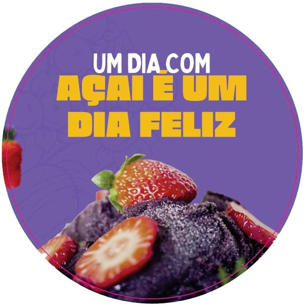 Imagem de Kit 1000 Etiquetas Adesivas Para Açaí 5x5 Frases Criativas