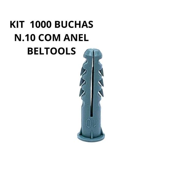 Imagem de Kit 1000 Unidades Bucha Plastica n10 Anel Beltools