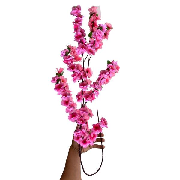 Imagem de Kit 10Galho de Flor de Cerejeira 6 hastes Flores Artificiais de Qualidade p/ paineis e arvores