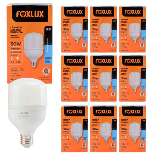 Imagem de Kit 10PC Lampada de Led 20w 6500k Alta Potência Econômica E27 Branca Fria Bivolt Foxlux