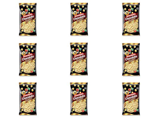 Kit 10un Amendoim Confeitado Chocolate Branco 70g - Kuky Imagem de Kit 10un Amendoim Confeitado Chocolate Branco 70g - Kuky