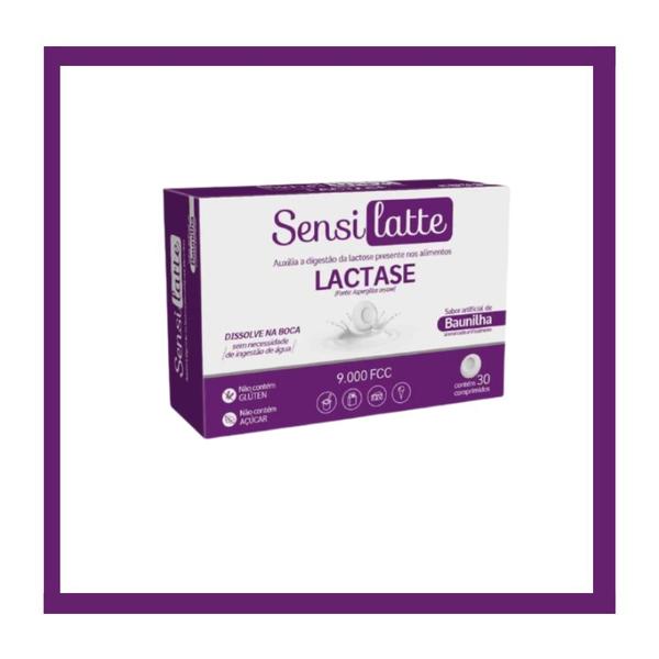 Imagem de Kit 10un Sensilatte Lactase Sabor Baunilha 30Cpr - Prati