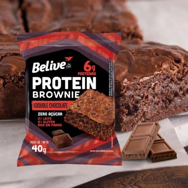 Imagem de Kit 10Und Protein Brownie Double Chocolate Zero Belive 40G