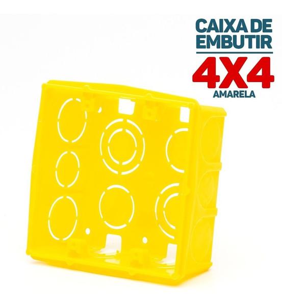 Imagem de Kit 10x Caixinha De Luz Plástica 4x4 Caixa De Embutir