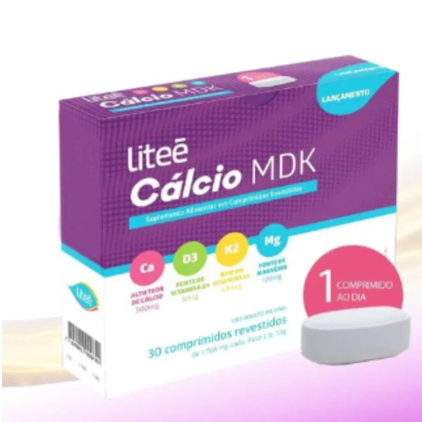 Imagem de kit 10x Calcio Mdk Litee Suplemento Alimentar 30 Comprimidos