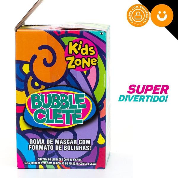 Kit 10x Cartela Bubble Clete Goma De Mascar Chiclete Delicia - Kids Zone Imagem de Kit 10x Cartela Bubble Clete Goma De Mascar Chiclete Delicia