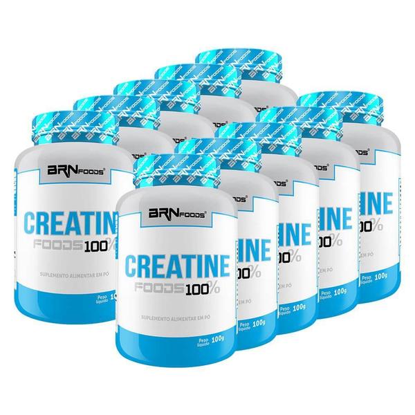 Kit 10X Creatina 100G - Brn Foods Imagem de Kit 10X Creatina 100G