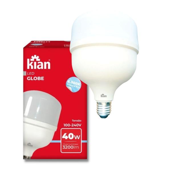 Imagem de Kit 10x Lâmpada Led Globe 40w Branca Fria 6.500k E27 Bivolt