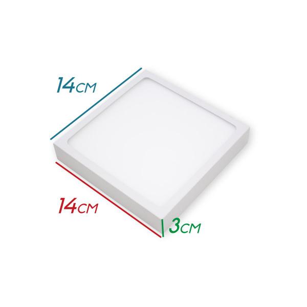 Imagem de kit 10x Painel Plafon Led 15w Luminária Sobrepor 14x14cm Branco Quente 3000K St1043