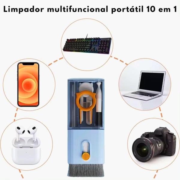 Imagem de Kit 10X1 Limpeza Multifuncional Notebook Computador Celular