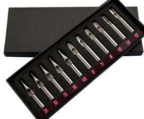 Imagem de Kit 11 Ponteiras Inox Tip Tatuagem Tattoo Mais Grip 32 Mm