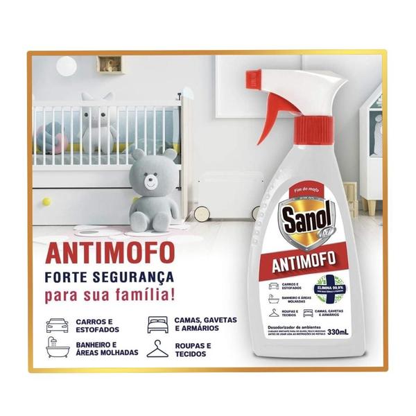 Imagem de Kit 12 A7 Anti-Mofo Sanol Desodorizado de Ambiente 330ml