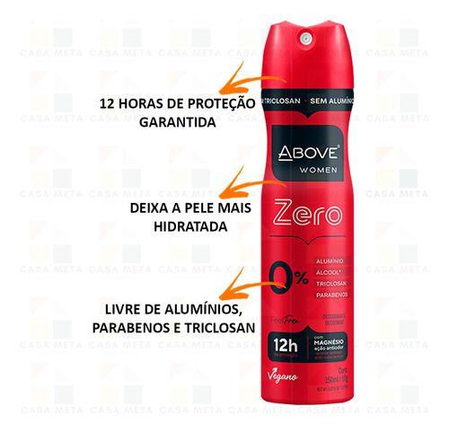 Imagem de Kit 12 Above Feel Free Desodorante Feminino Zero Alumínio 150ml