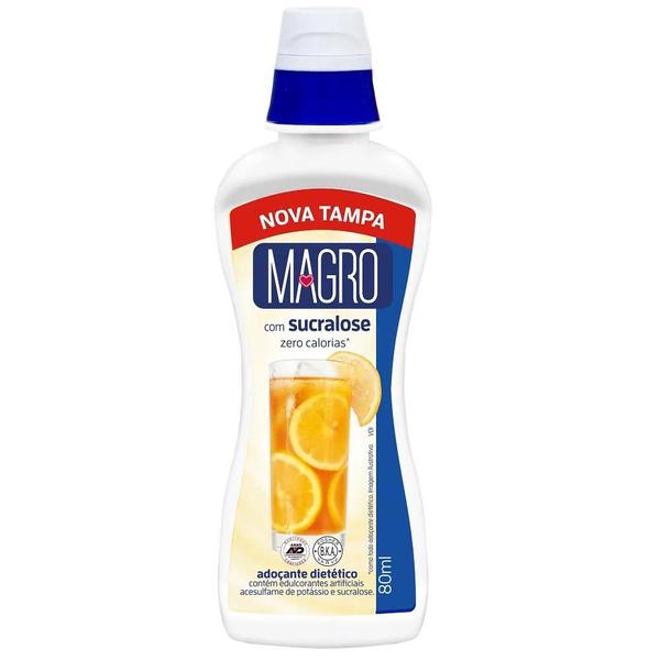 Kit 12 adocante liquido dietetico magro c/ sucralose zero calorias nao contem gluten lowcucar 80ml Imagem de Kit 12 adocante liquido dietetico magro c/ sucralose zero calorias nao contem gluten lowcucar 80ml